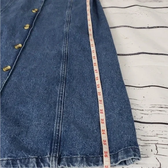 Denim Blue Button-Down Midi Dress - Picture 6 of 8